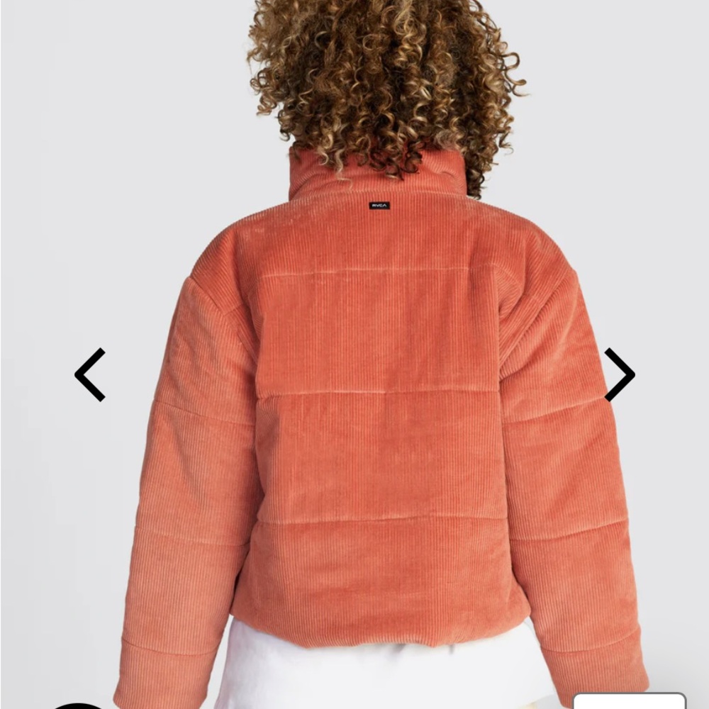 RVCA Women's Corduroy Jacket in Rust - Picture 4 of 11